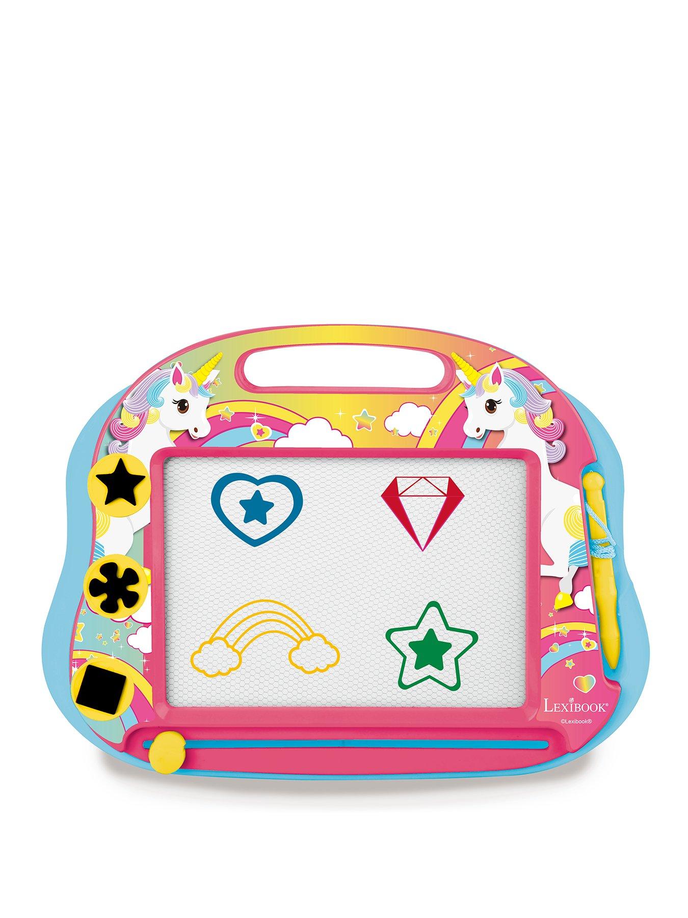 Lexibook Unicorn Magnetic Multicolor Drawing Board with accessories A5 Format