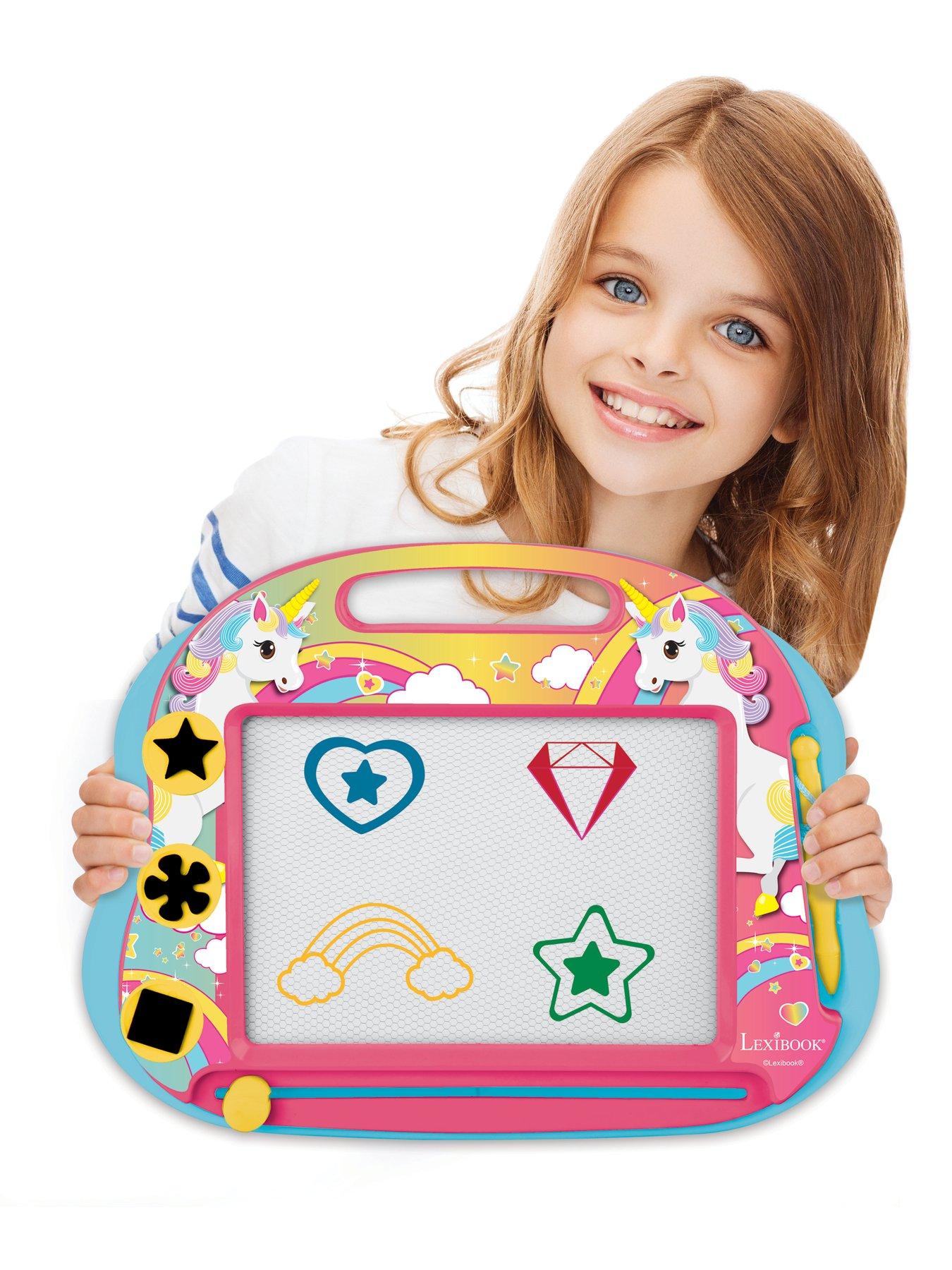 Image 6 of 6 of Lexibook Unicorn Magnetic Multicolor Drawing Board with accessories A5 Format