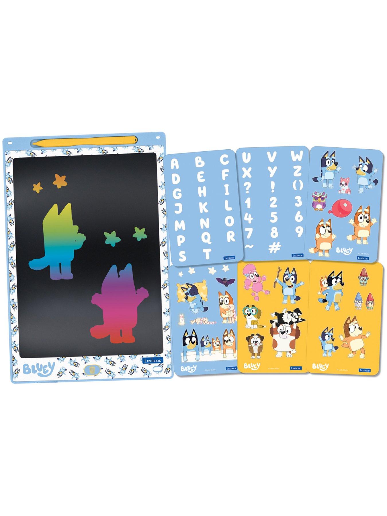 stillFront image of bluey-bluey-11-multicolor-learning-drawing-e-ink-tablet-with-stencils