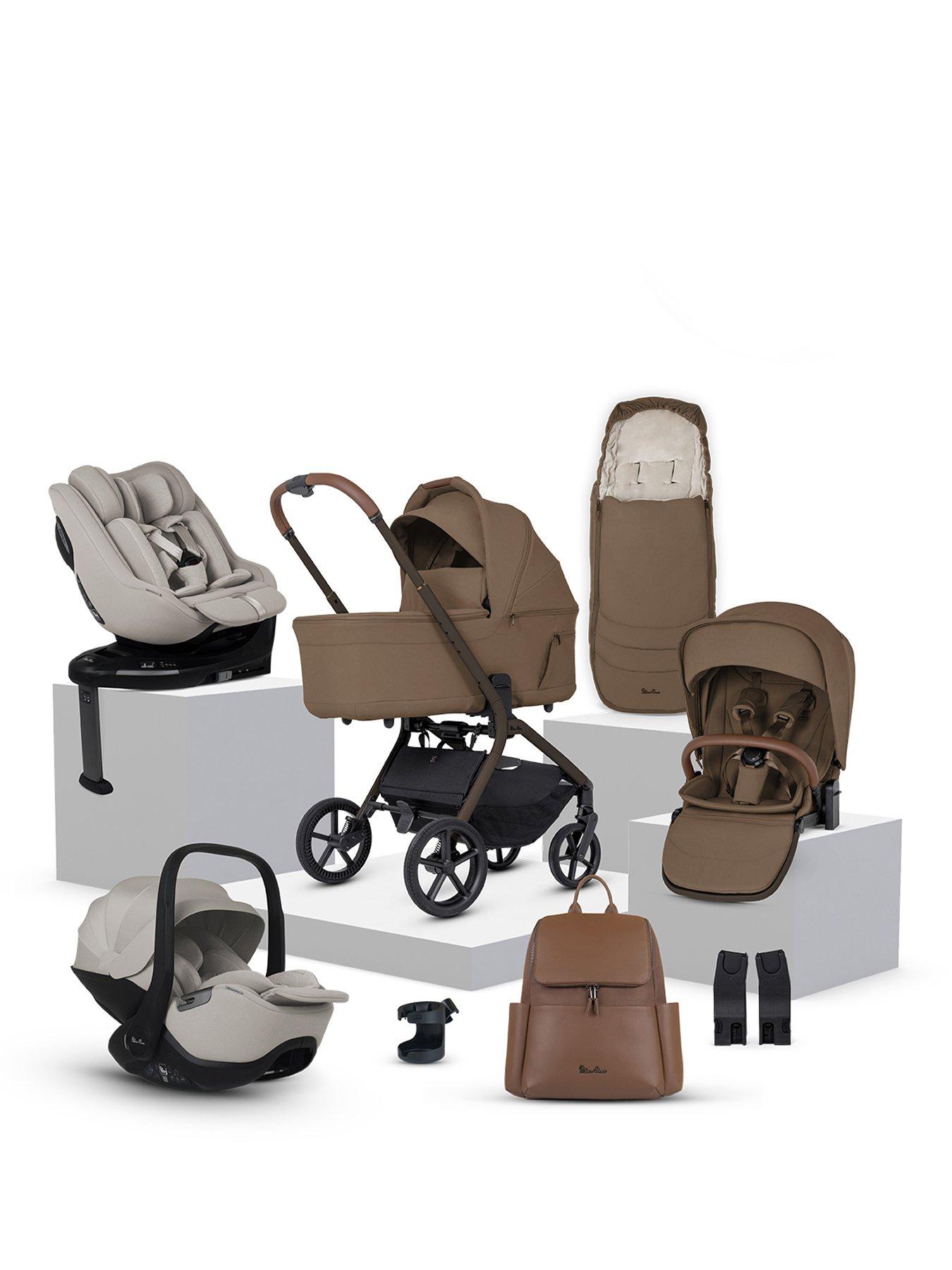Image 1 of 8 of Silver Cross Breez Family Travel System Pushchair Bundle - Maple