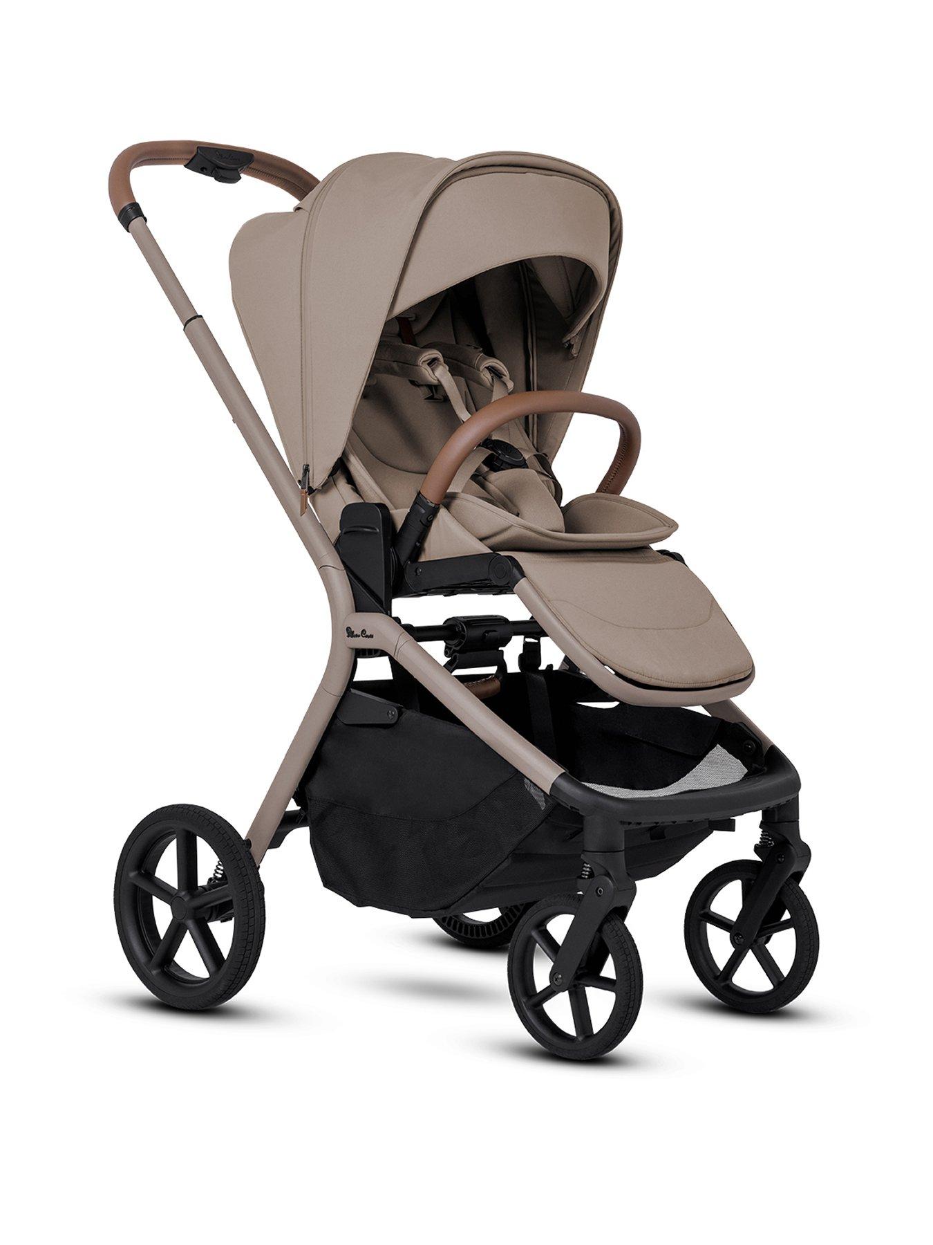 front image of silver-cross-breez-pushchair-champagne