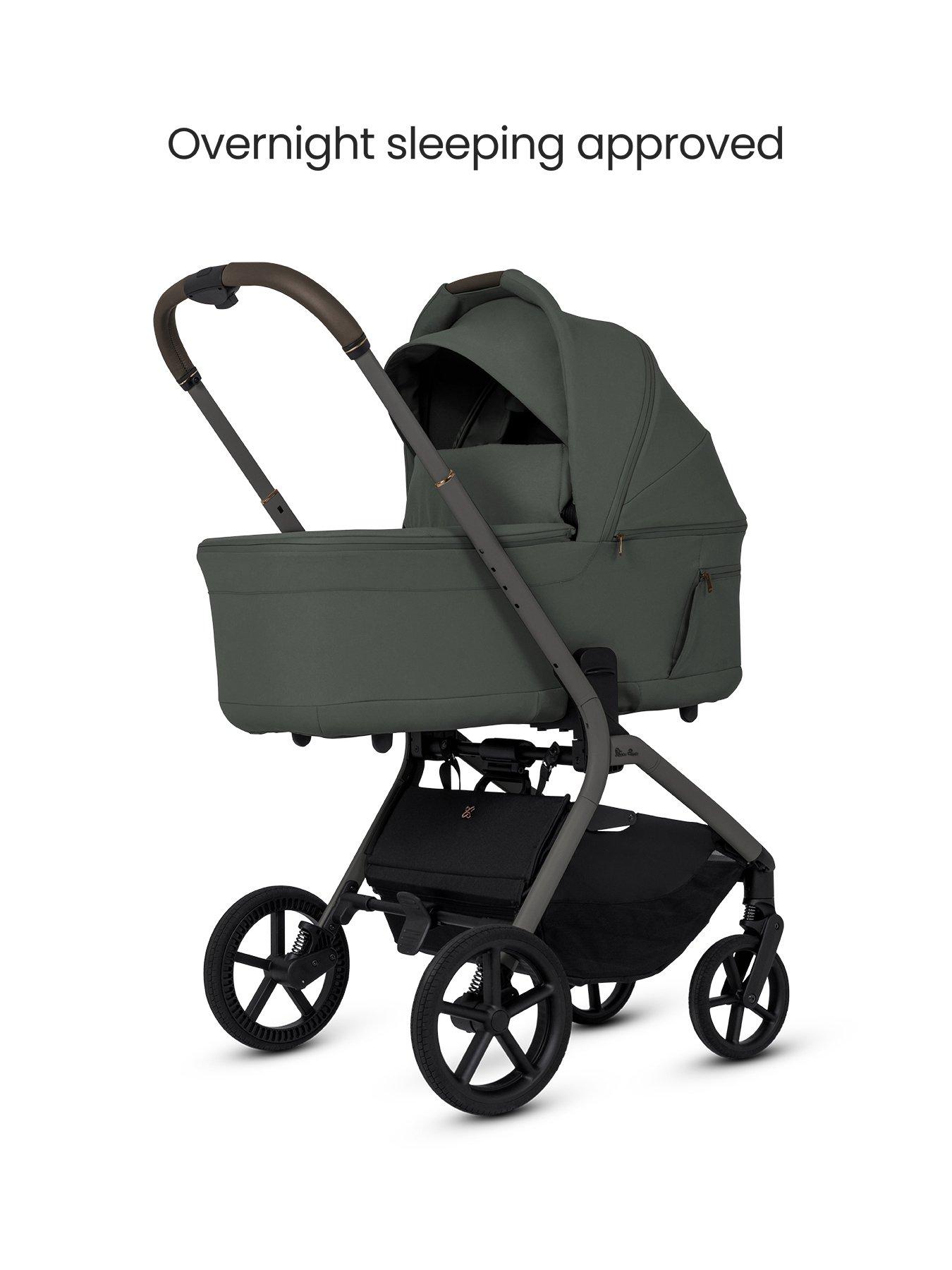 stillFront image of silver-cross-breez-infant-carrier-bundle-pewter