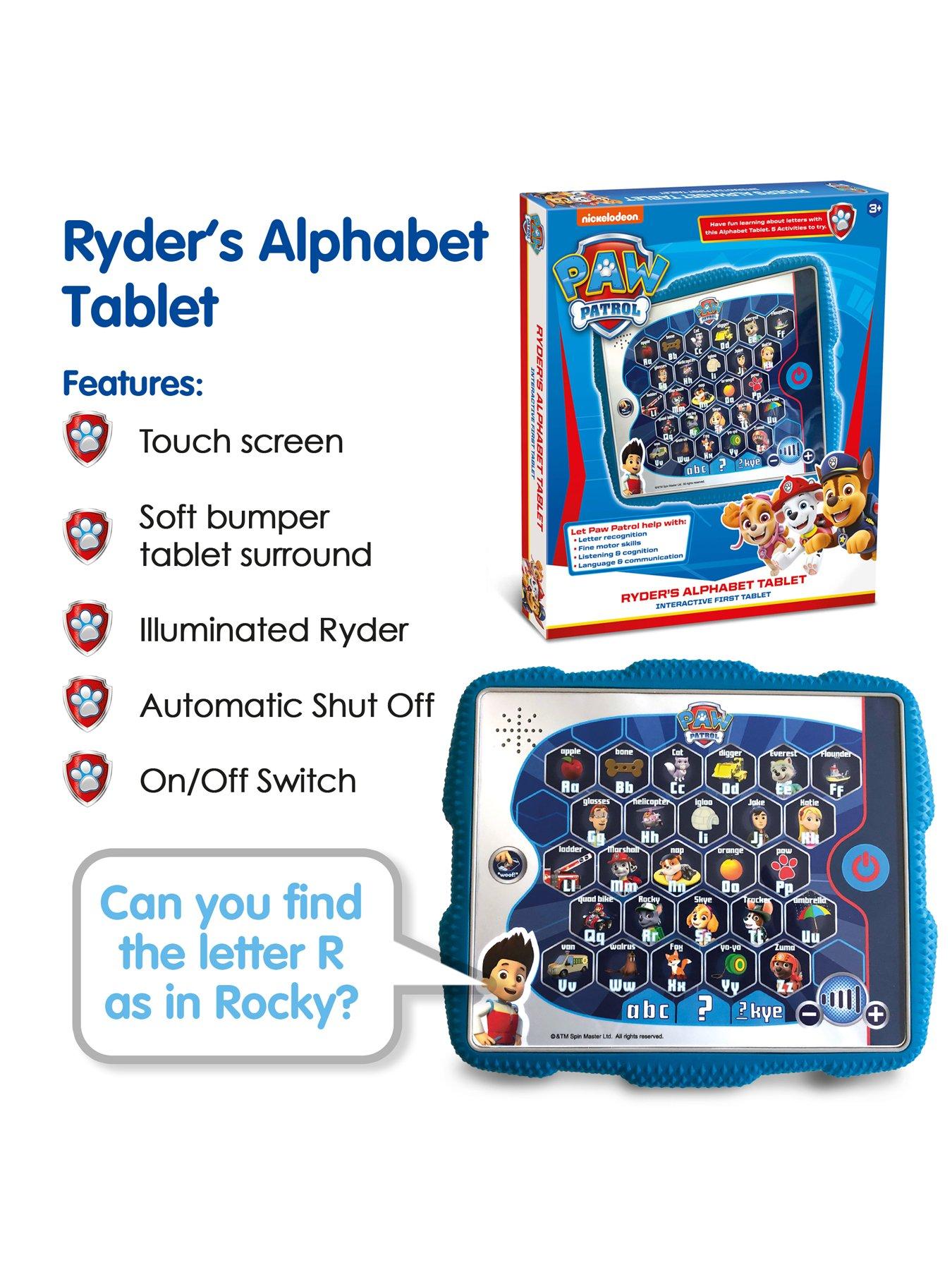  image of paw-patrol-ryders-alphabet-tablet
