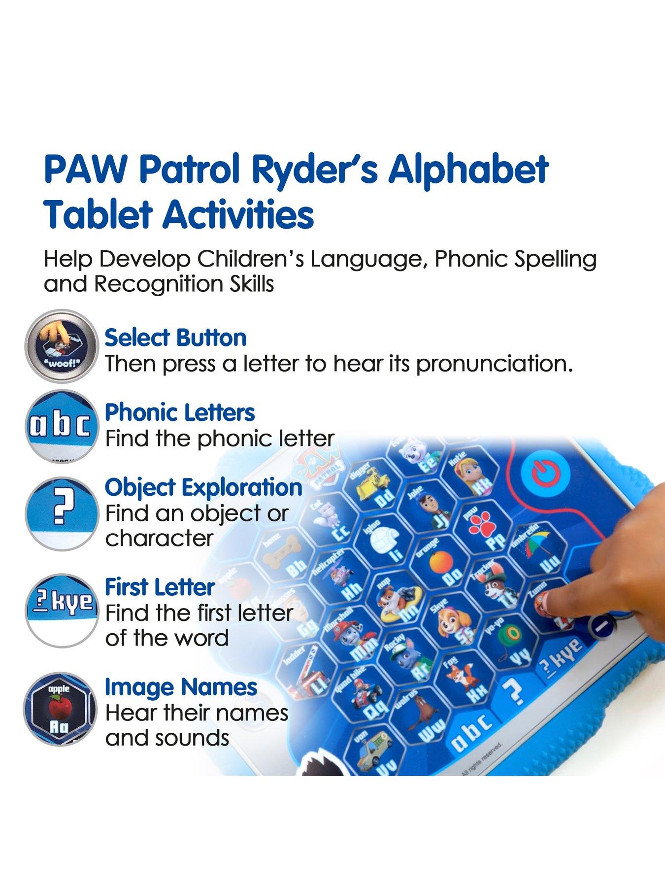  image of paw-patrol-ryders-alphabet-tablet