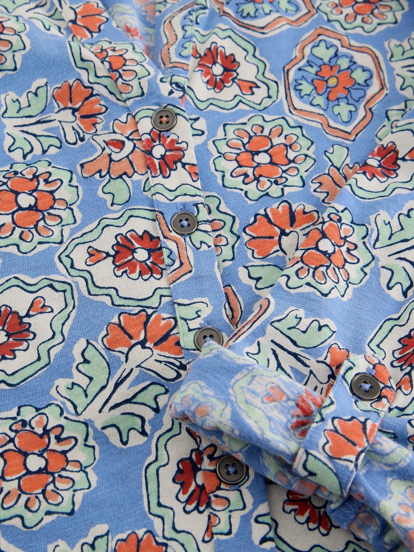 Image 6 of 6 of White Stuff Annie Jersey Shirt - Blue