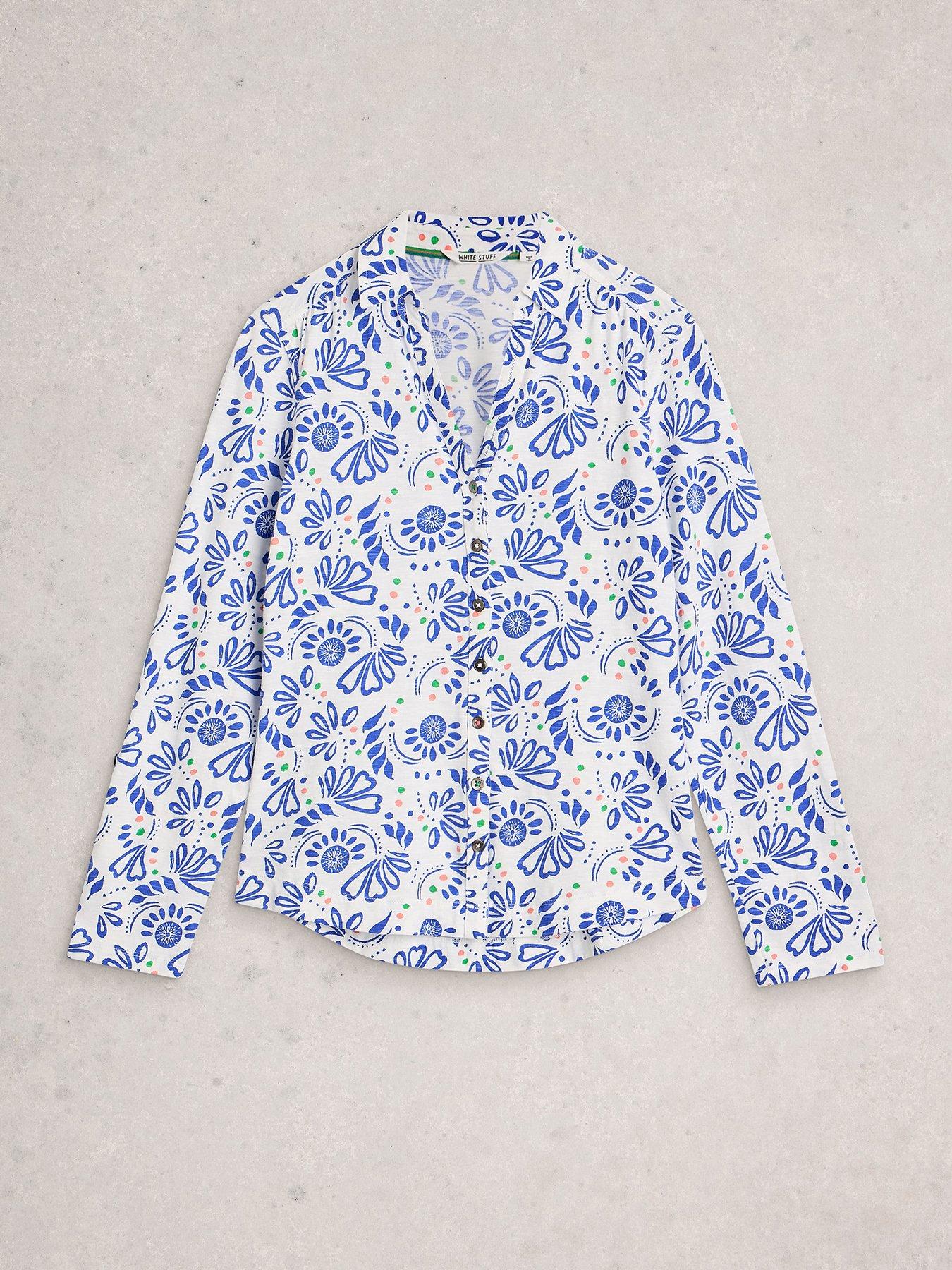 Image 5 of 6 of White Stuff Annie Jersey Shirt - White