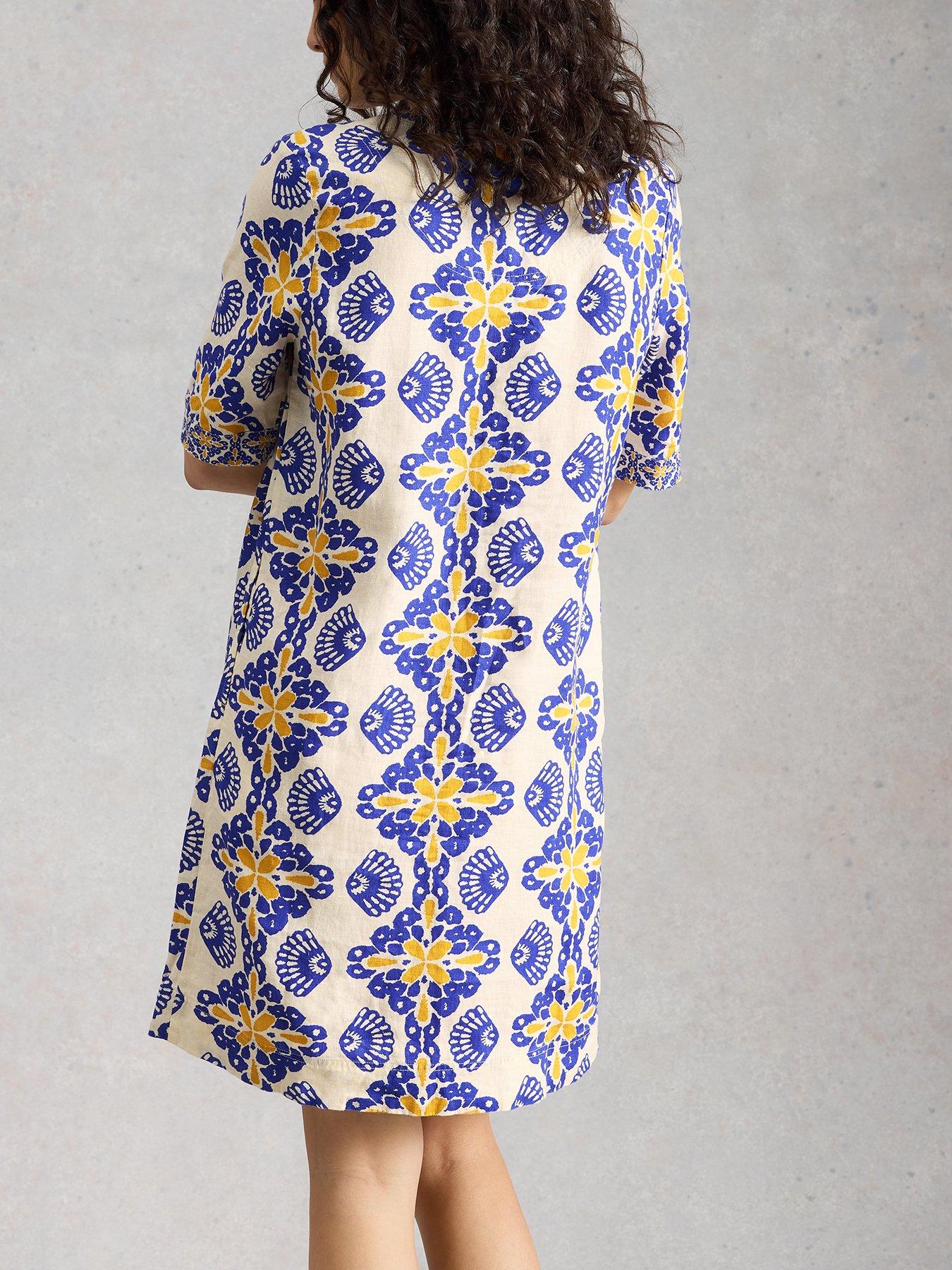 Image 2 of 6 of White Stuff Ash Linen Dress - Beige