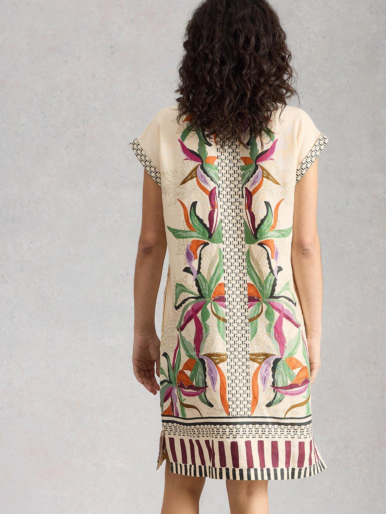 Image 2 of 6 of White Stuff Jilly Linen Dress - Beige