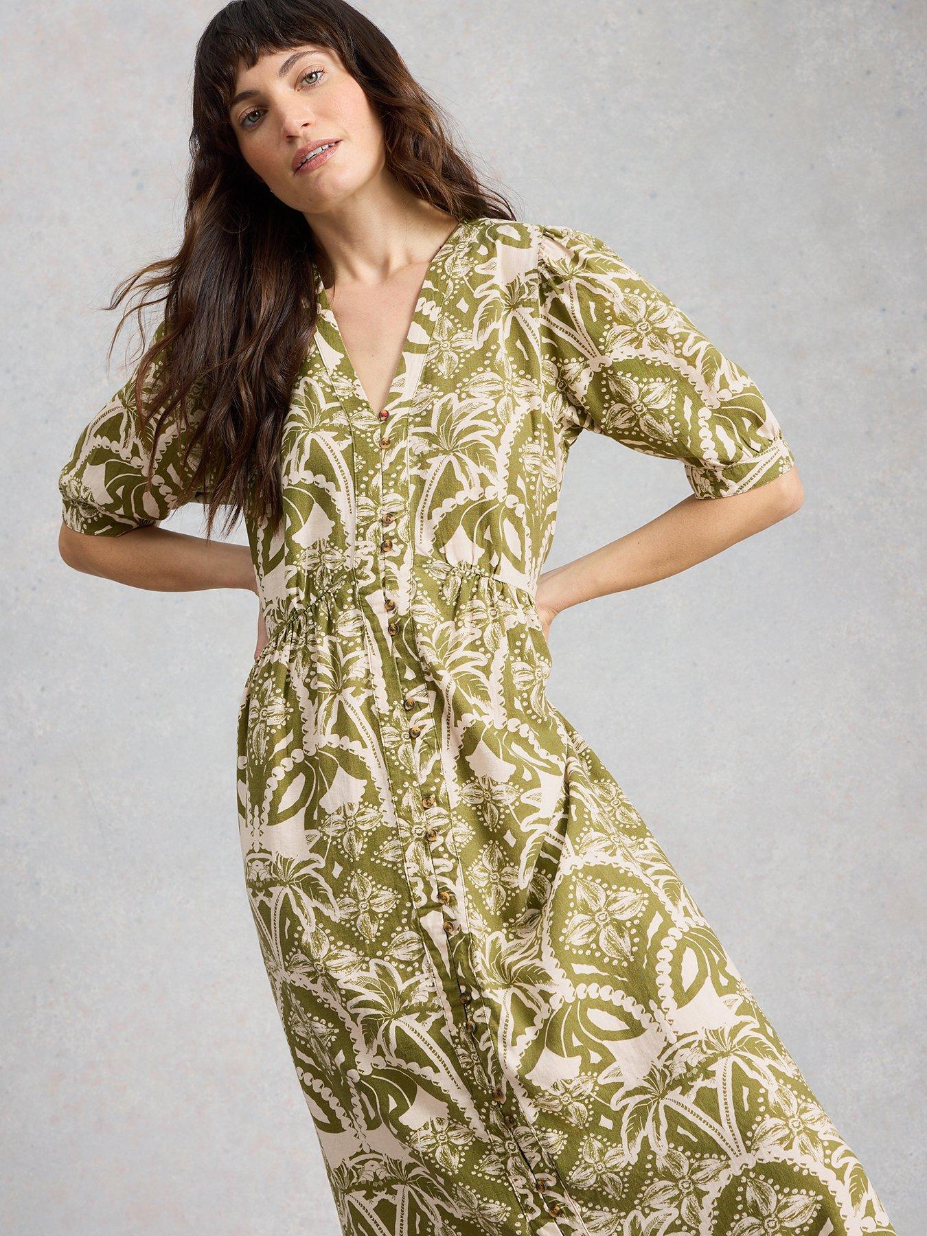 White Stuff Fern Linen Blend Dress