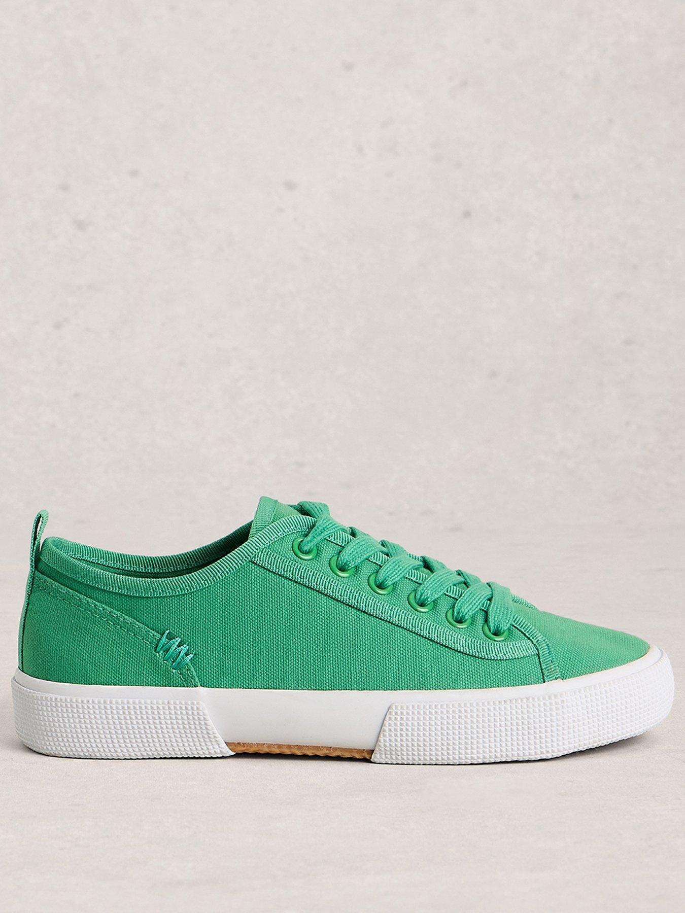 Image 1 of 4 of White Stuff Pippa Canvas Lace Up Trainer