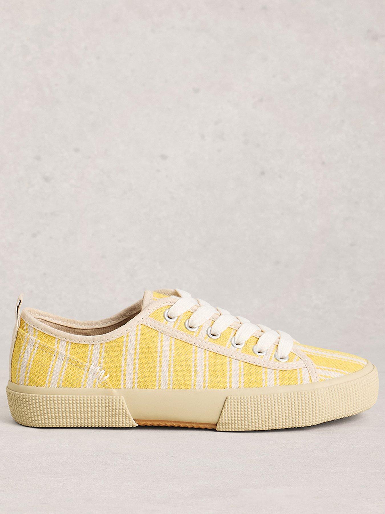Image 1 of 4 of White Stuff Pippa Canvas Lace Up Trainer