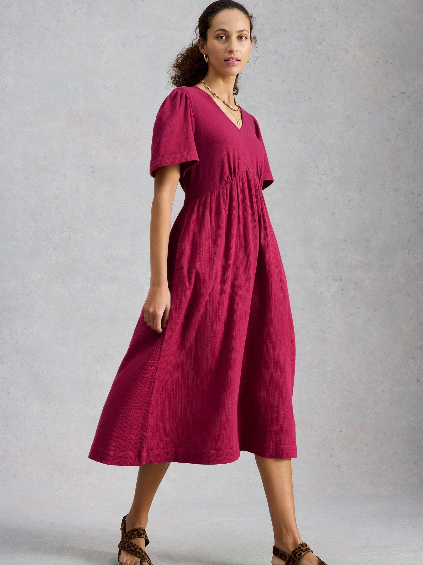 Image 1 of 6 of White Stuff Lucy Double Cloth Midi Dress