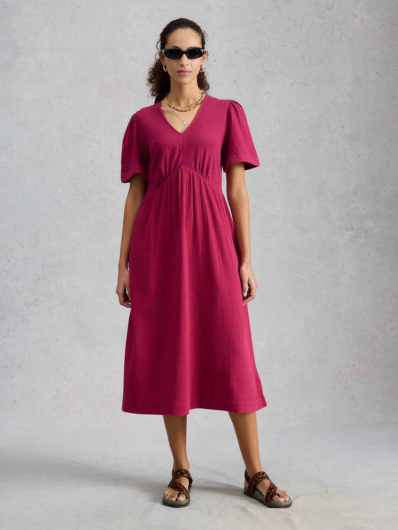 Image 3 of 6 of White Stuff Lucy Double Cloth Midi Dress