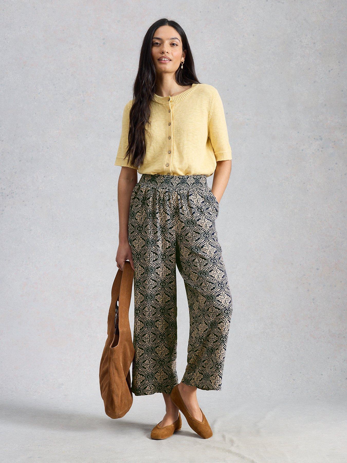 Image 3 of 6 of White Stuff Shelly Crinkle Culotte - Blue