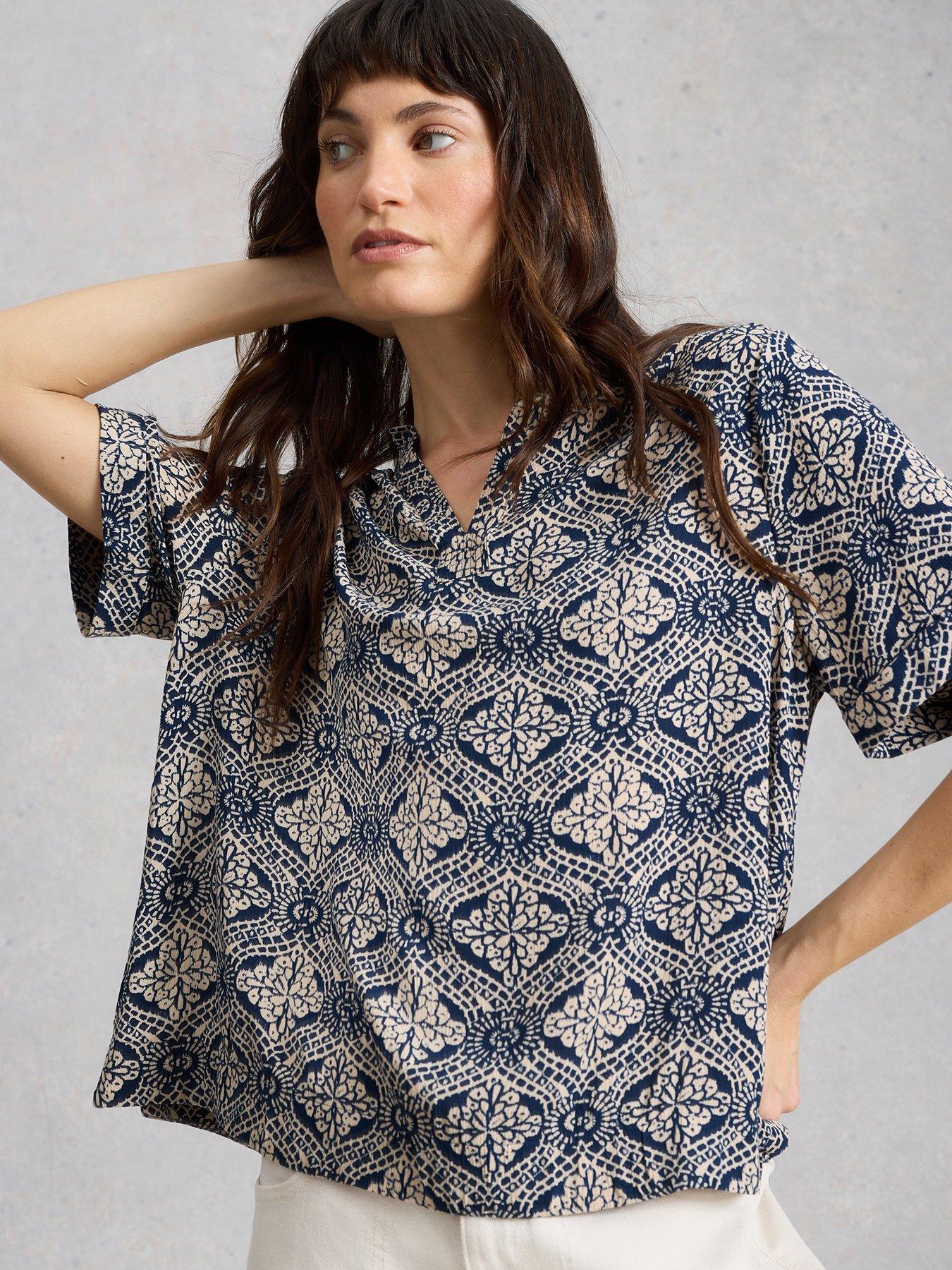 Image 1 of 6 of White Stuff Teakie Crinkle Top