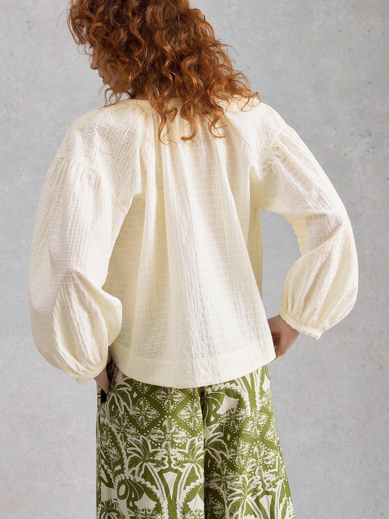 Image 2 of 6 of White Stuff Tilly Textured Top - White