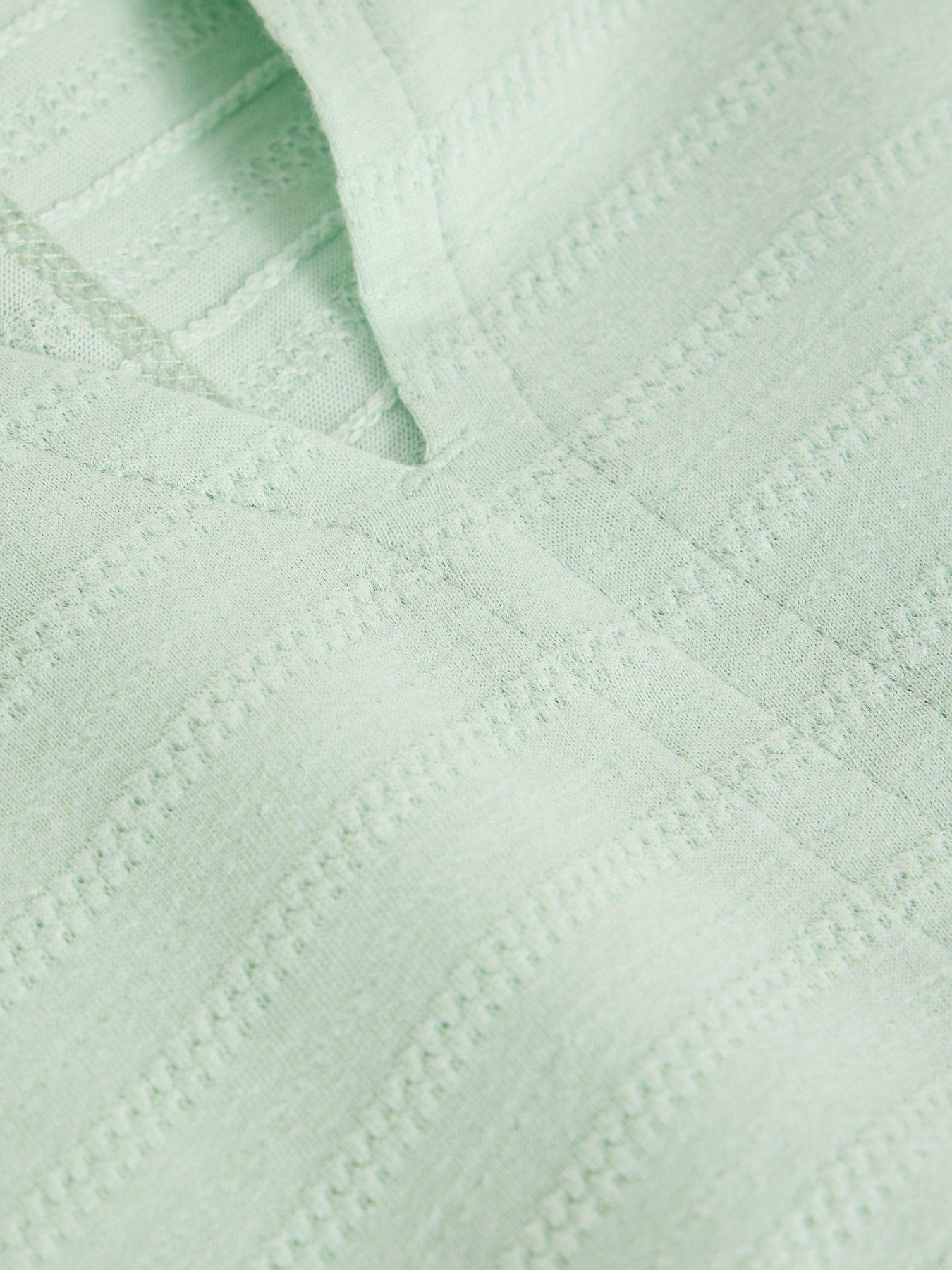  image of white-stuff-nelly-notch-texture-t-shirt-green