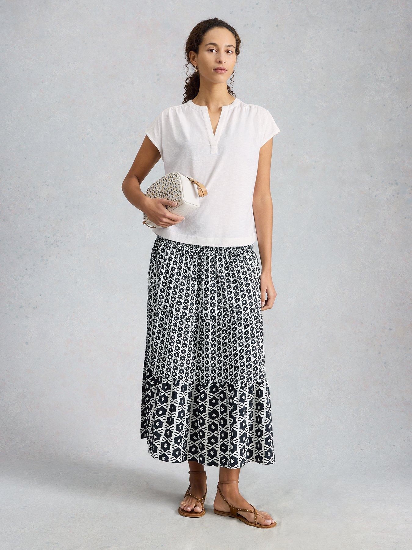Image 3 of 6 of White Stuff Nola Notch Broderie Tee