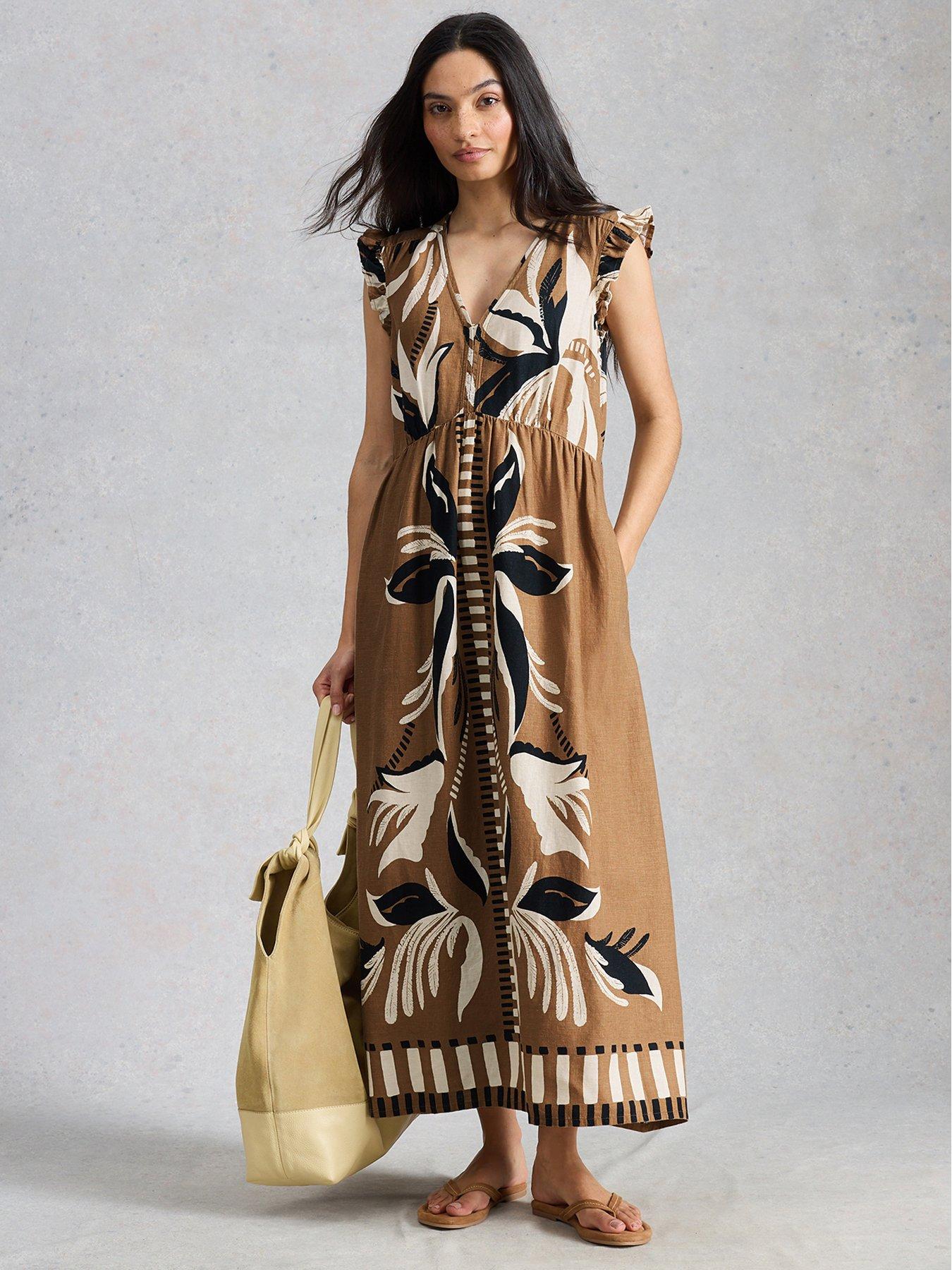  image of white-stuff-lorna-linen-blend-maxi-dress