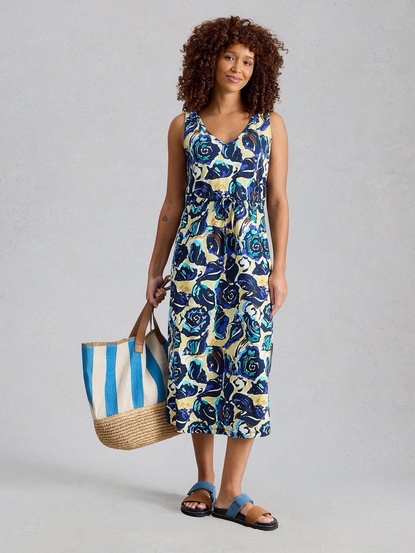  image of white-stuff-heidi-jersey-dress-navy