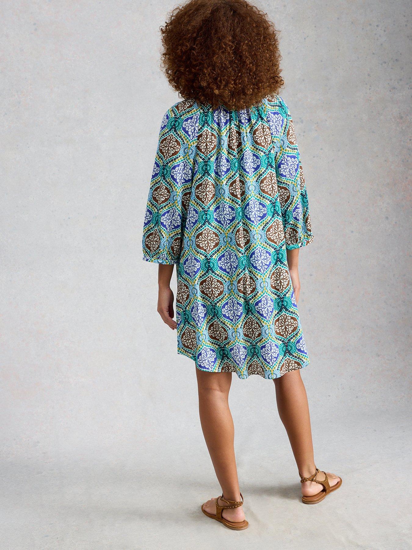  image of white-stuff-lottie-beach-cover-up-green