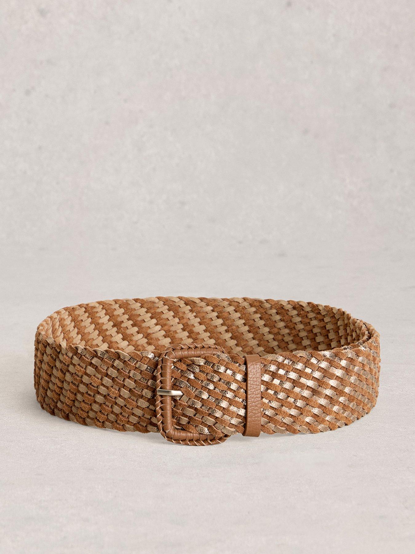 Image 1 of 3 of White Stuff Leather Wide Weave Belt