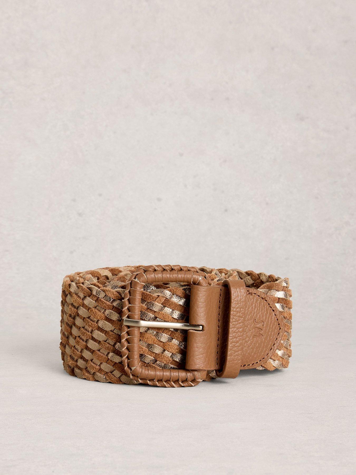 Image 3 of 3 of White Stuff Leather Wide Weave Belt
