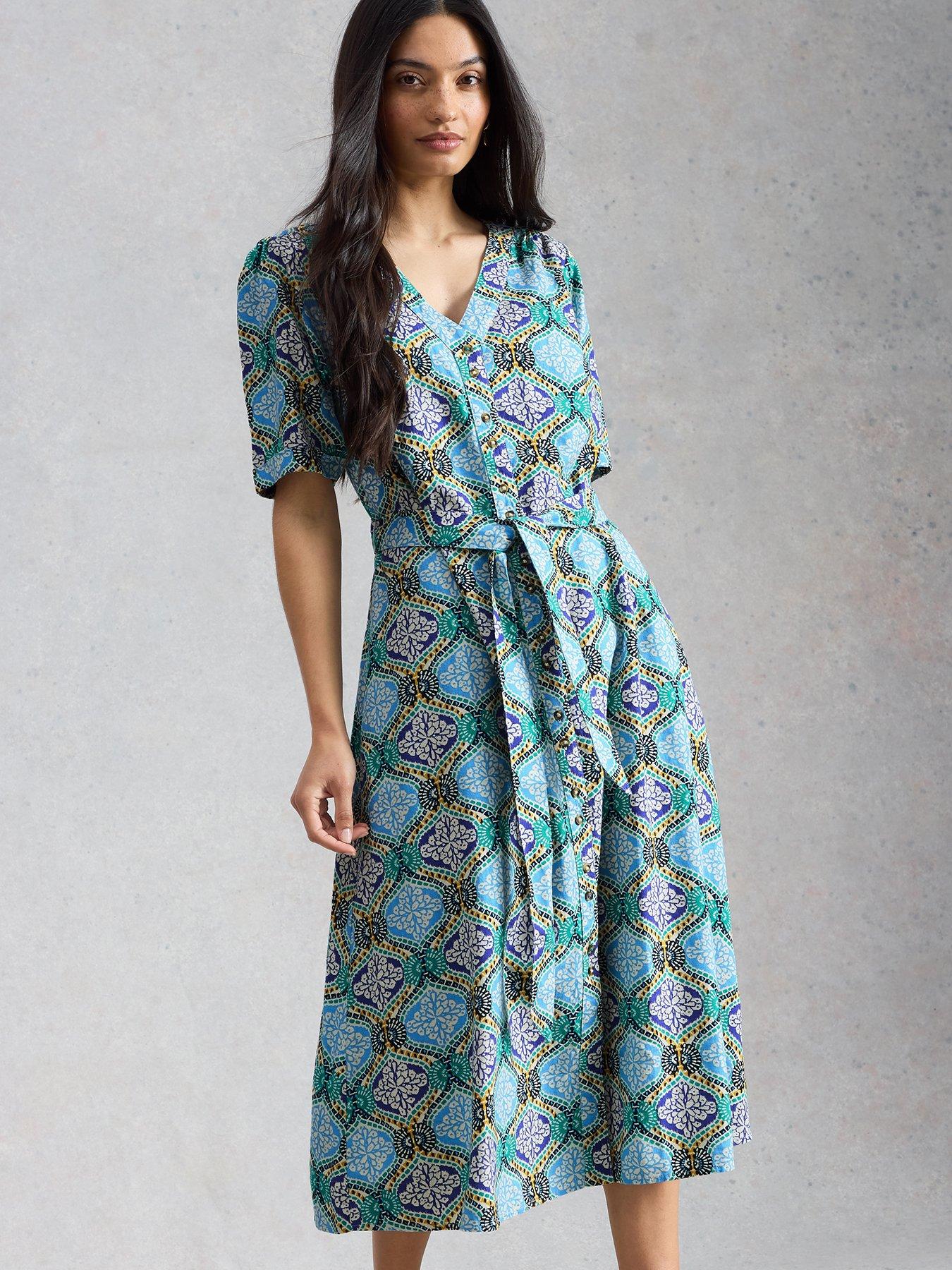 White Stuff Val Linen Blend Dress