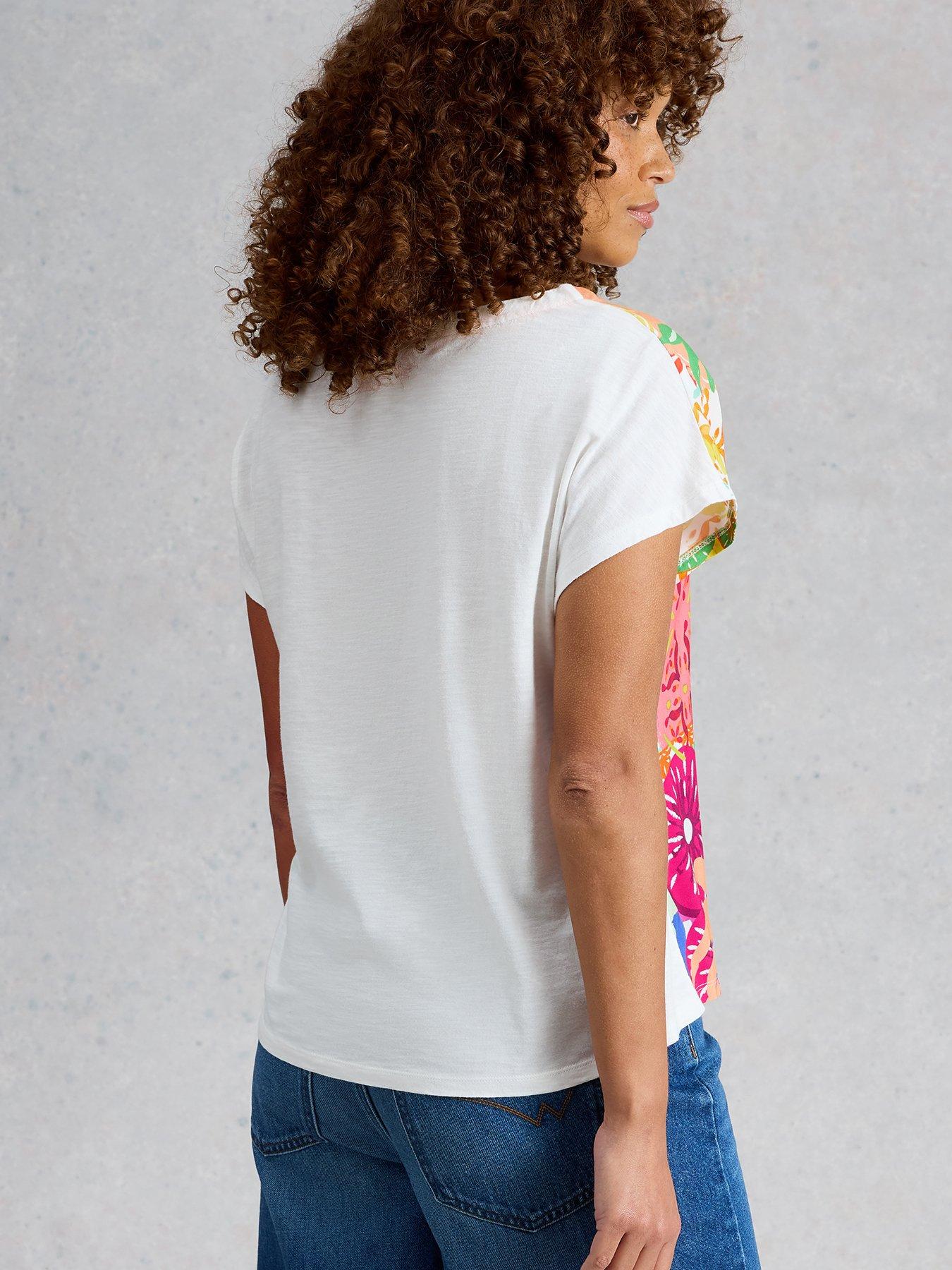 Image 2 of 6 of White Stuff Woven Mix Tee