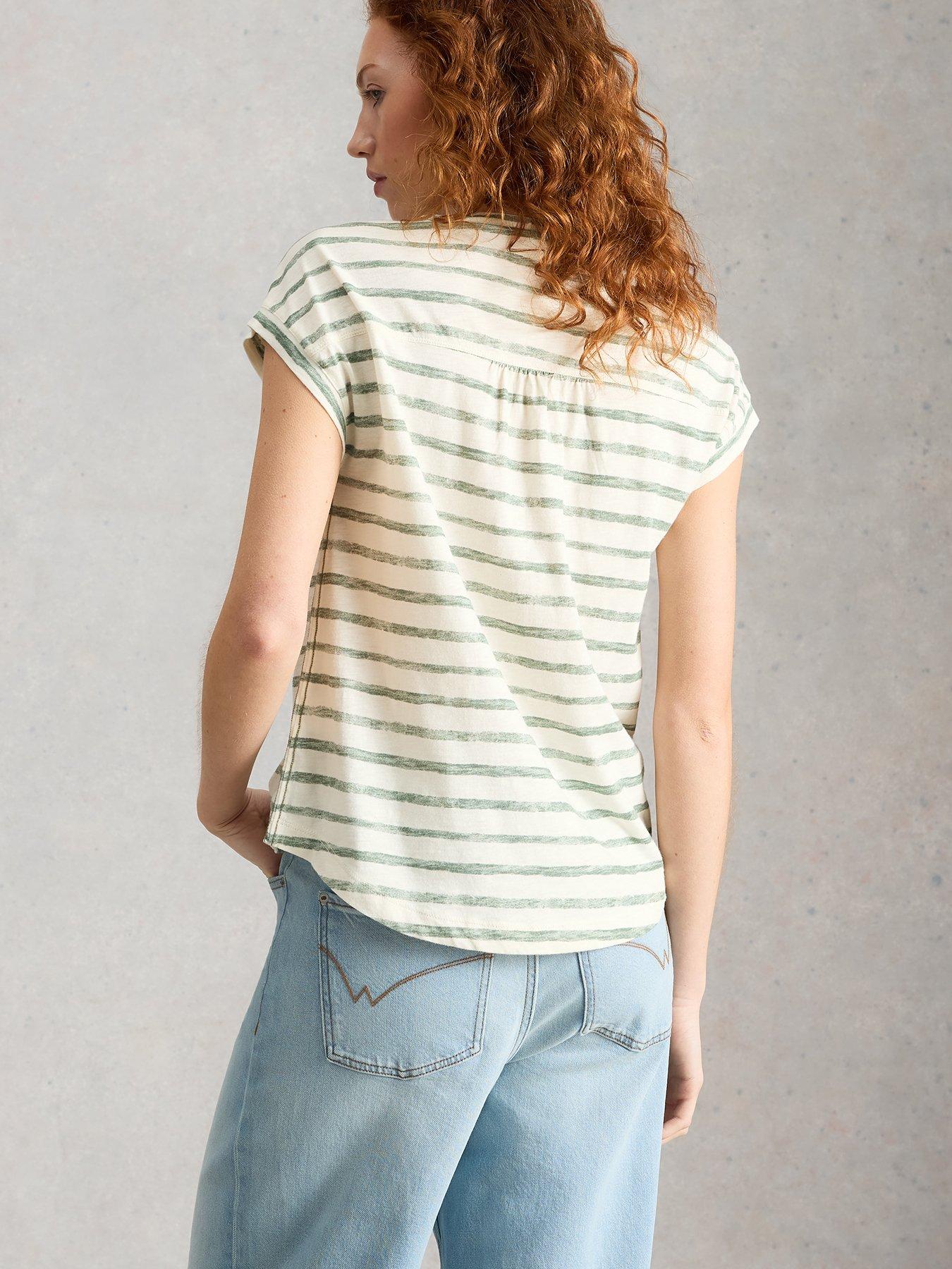 Image 2 of 6 of White Stuff Cecily Stripe Shirt - Green