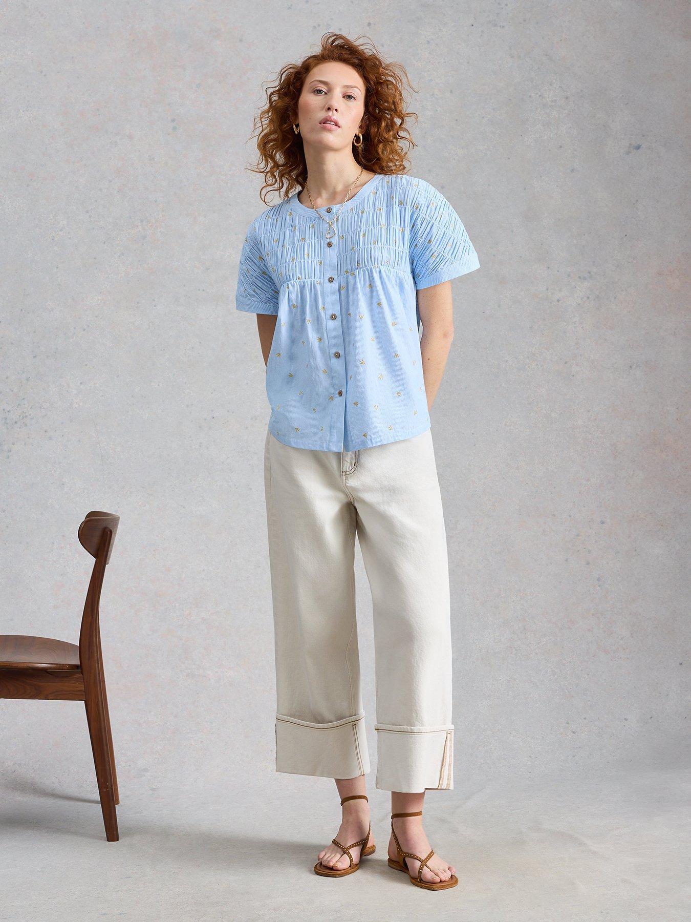  image of white-stuff-tammie-cotton-shirt