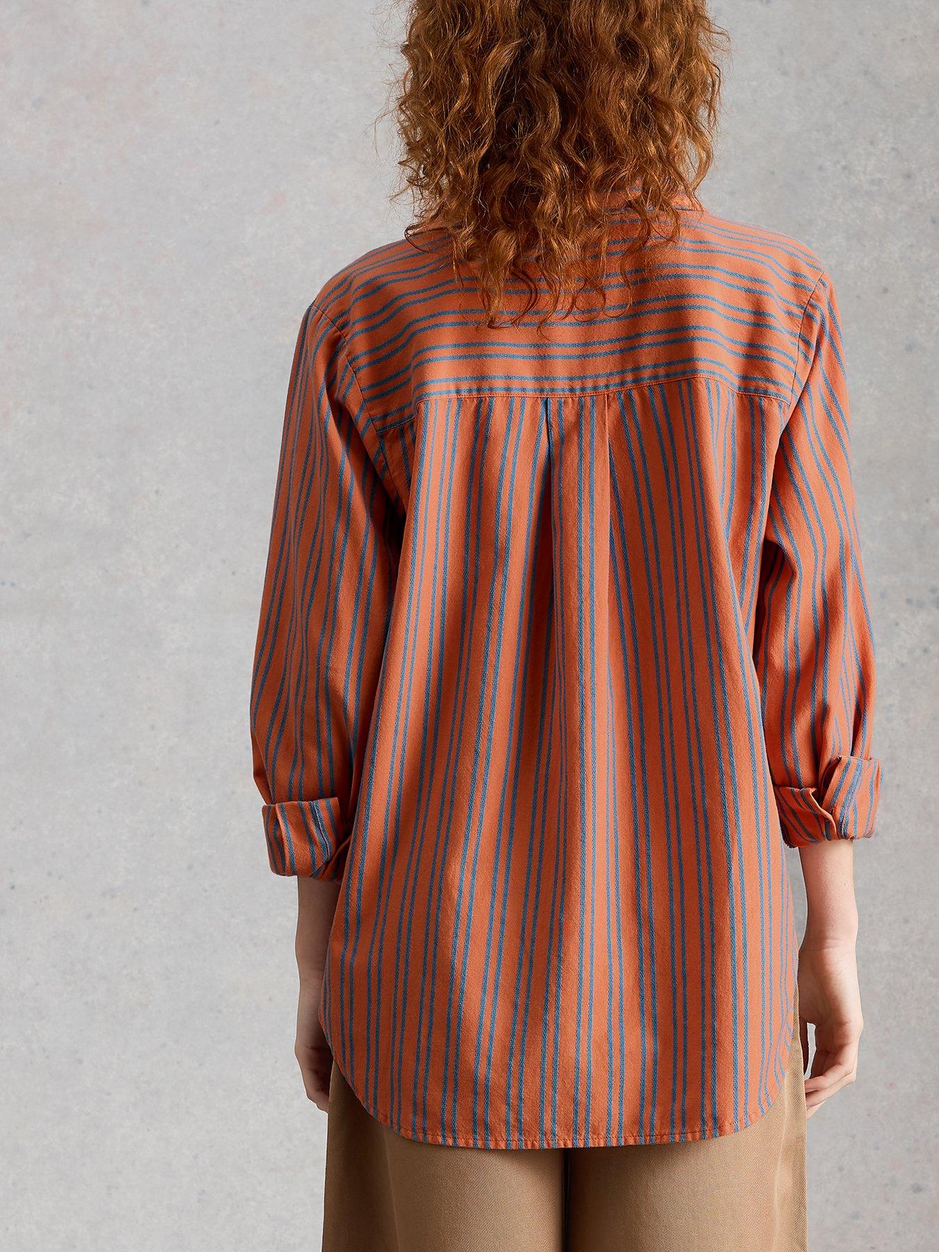 Image 2 of 6 of White Stuff Sadie Boyfriend Shirt - Orange