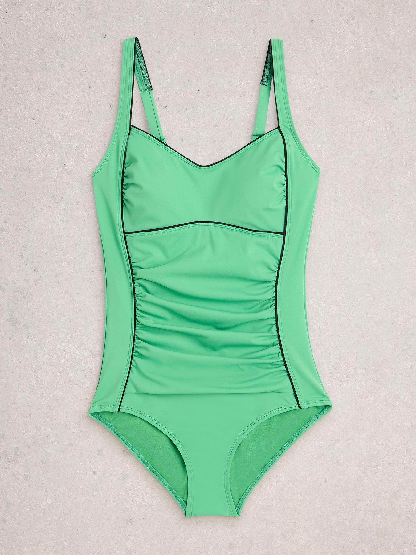  image of white-stuff-splash-control-swimsuit-green