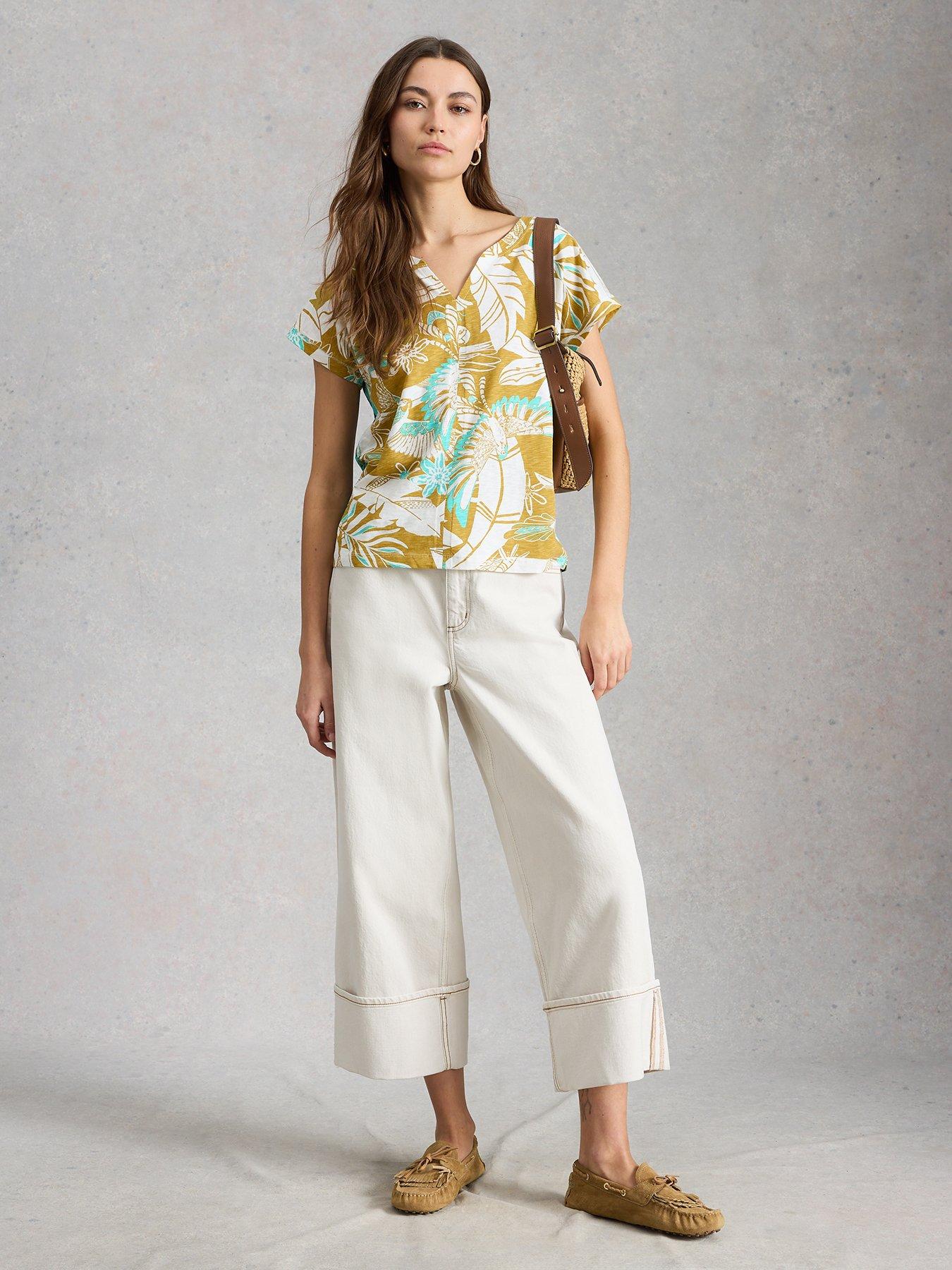  image of white-stuff-nelly-notch-neck-tee