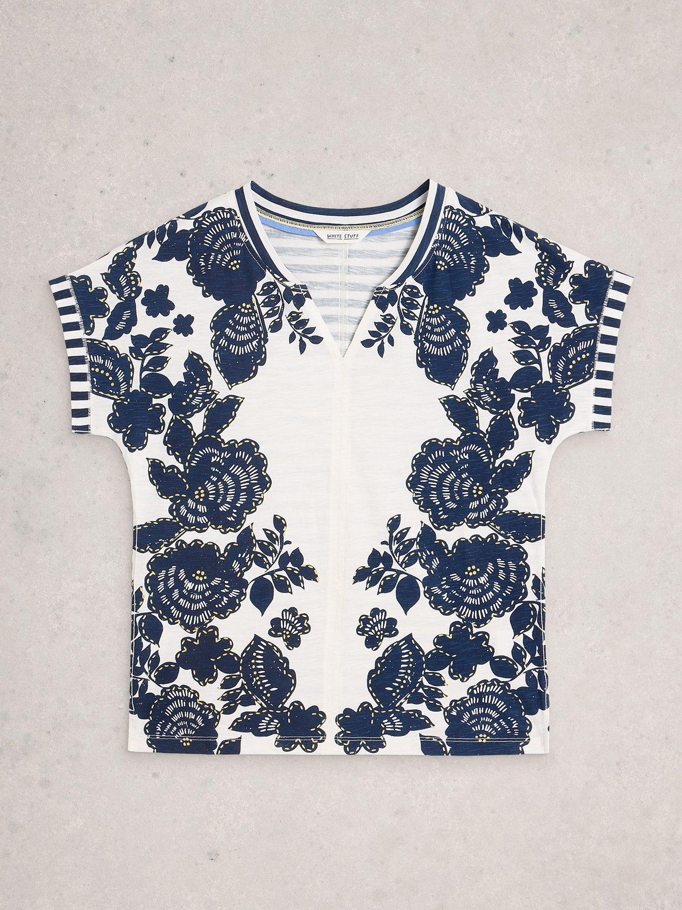 Image 5 of 6 of White Stuff Nelly Notch Neck Tee