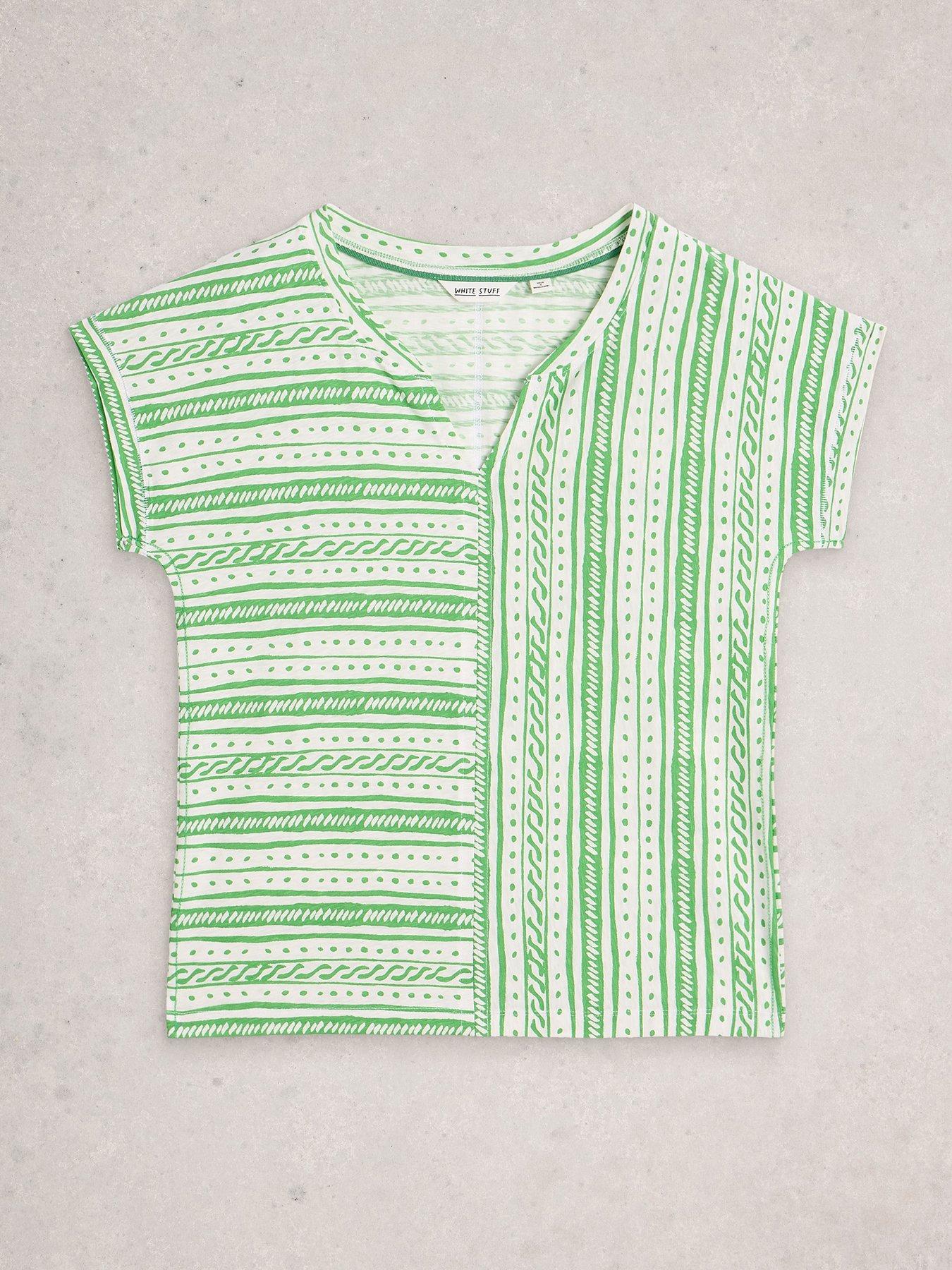  image of white-stuff-nelly-notch-stripe-tee