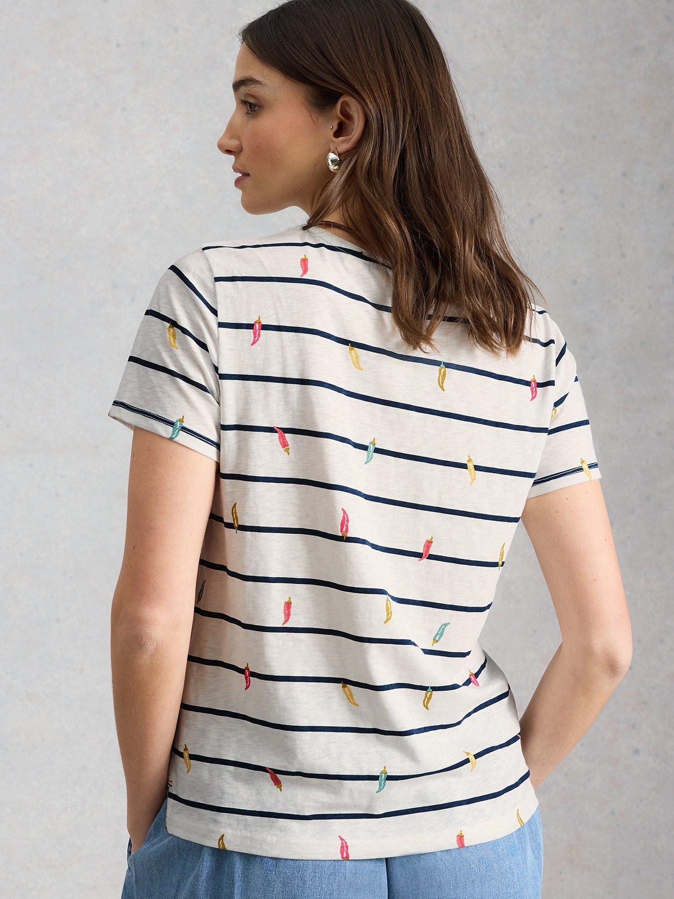  image of white-stuff-abbie-stripe-t-shirt-ivory