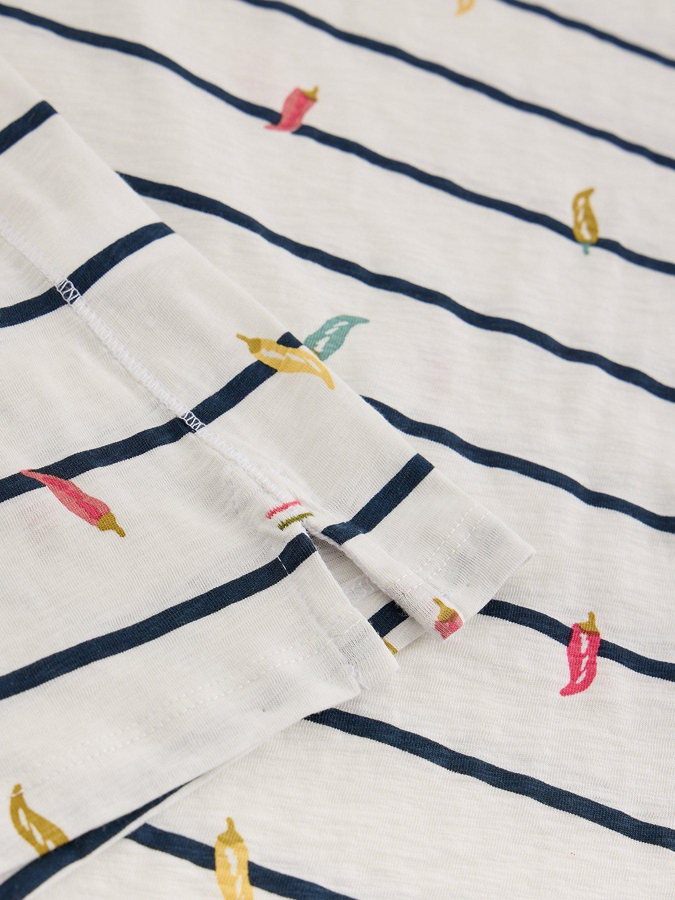  image of white-stuff-abbie-stripe-t-shirt-ivory