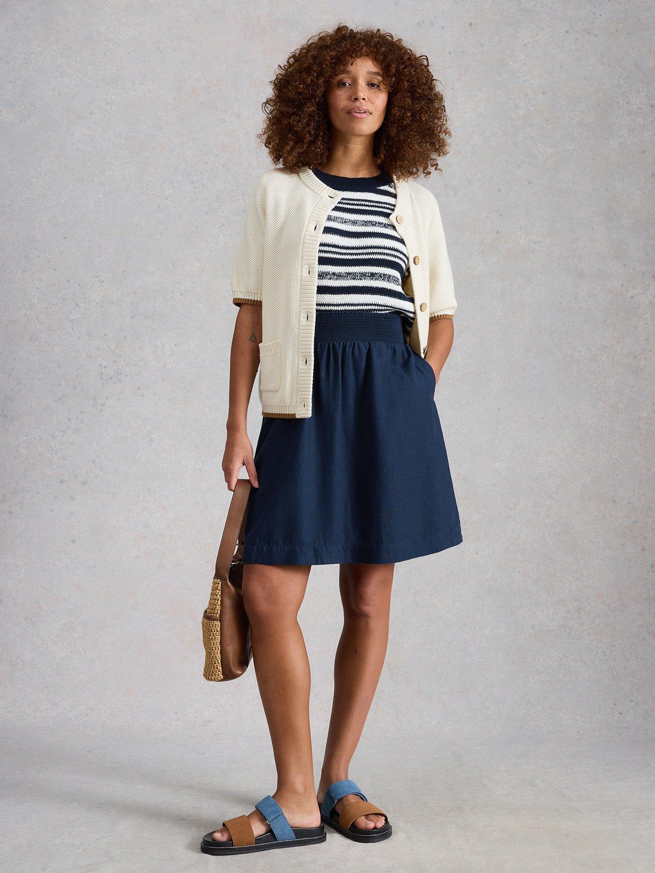 Image 3 of 6 of White Stuff Sheila Linen Blend Skirt
