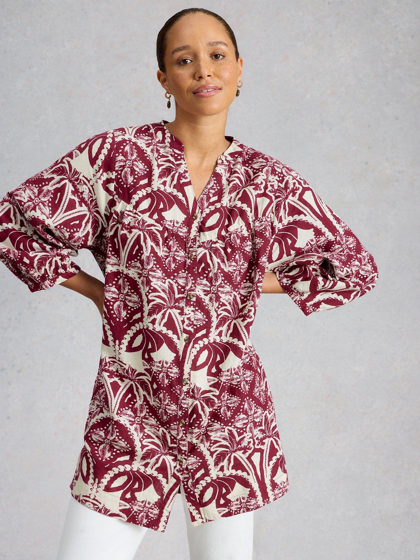 Image 1 of 6 of White Stuff Raquel Linen Blend Tunic