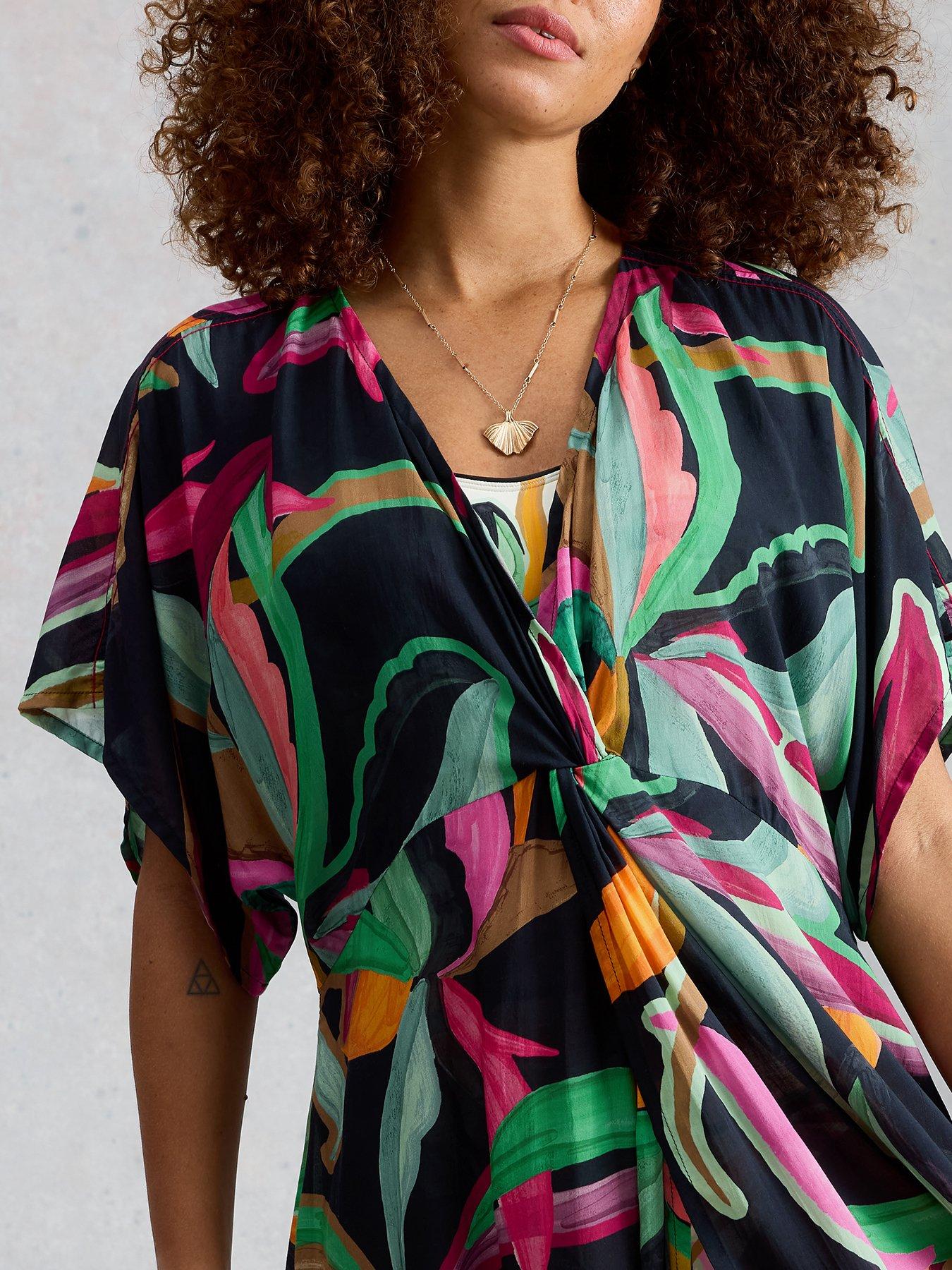  image of white-stuff-mini-cleo-cover-up-kimono