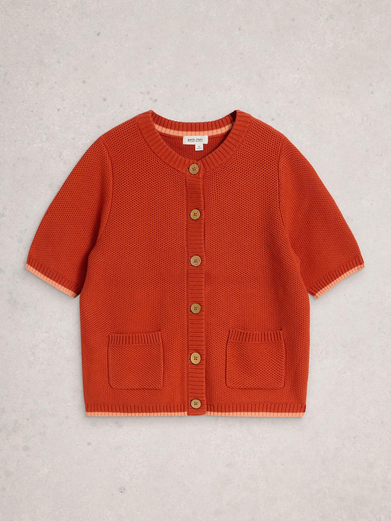 Image 5 of 6 of White Stuff Isabella Short Sleeve Cardi - Red