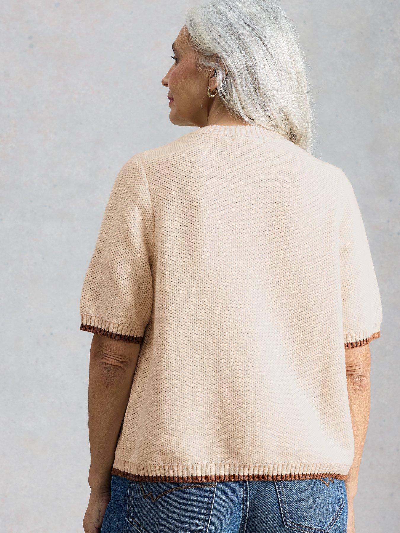 Image 2 of 6 of White Stuff Isabella Short Sleeve Cardi - Ivory