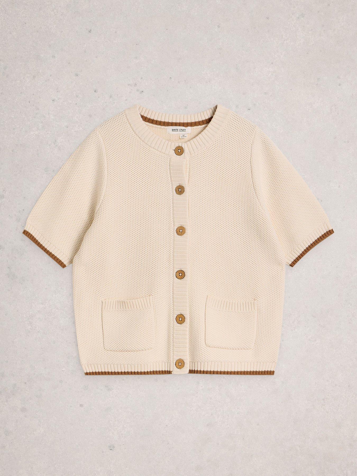 Image 5 of 6 of White Stuff Isabella Short Sleeve Cardi - Ivory