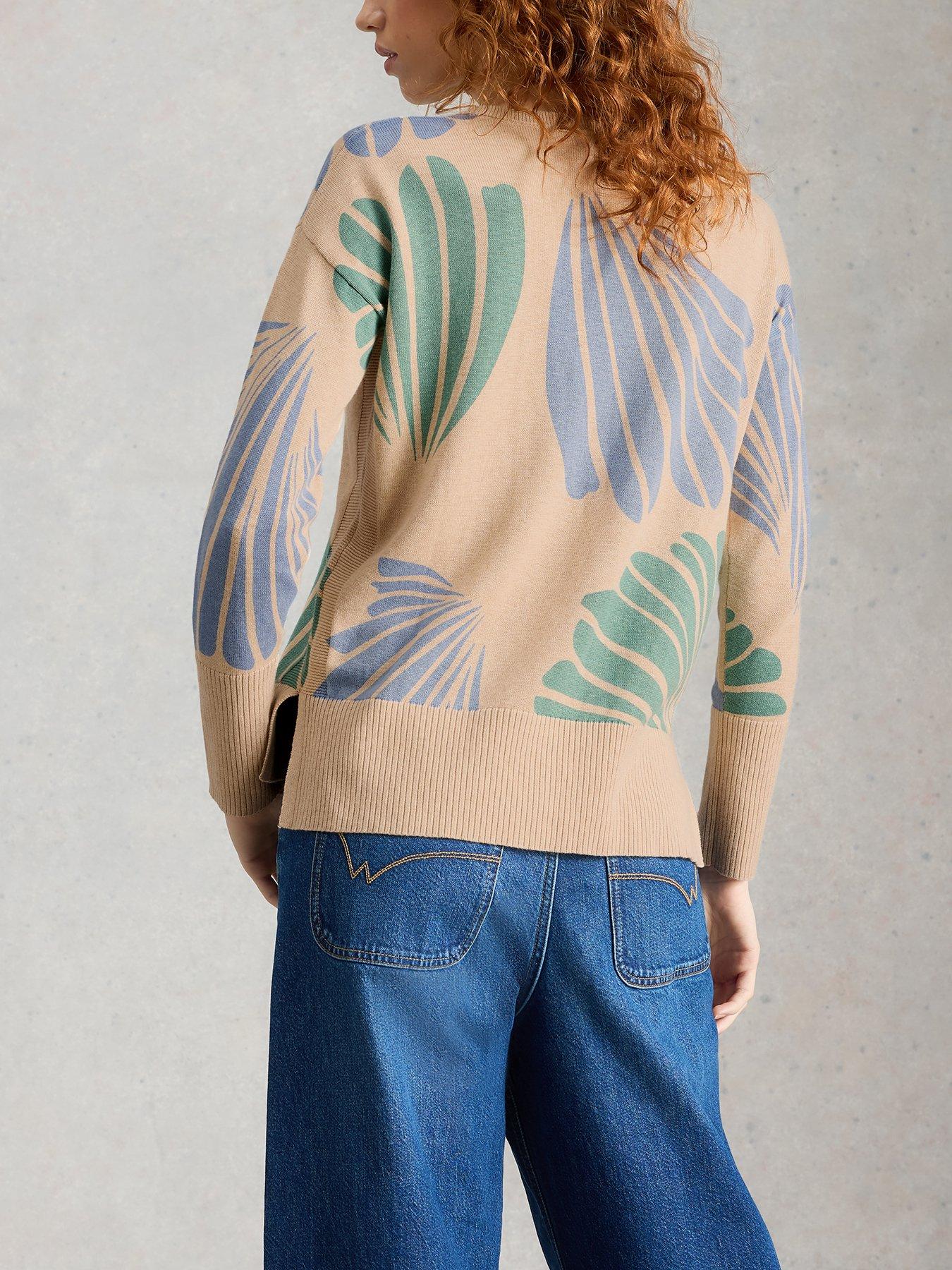 stillFront image of white-stuff-olive-print-jumper