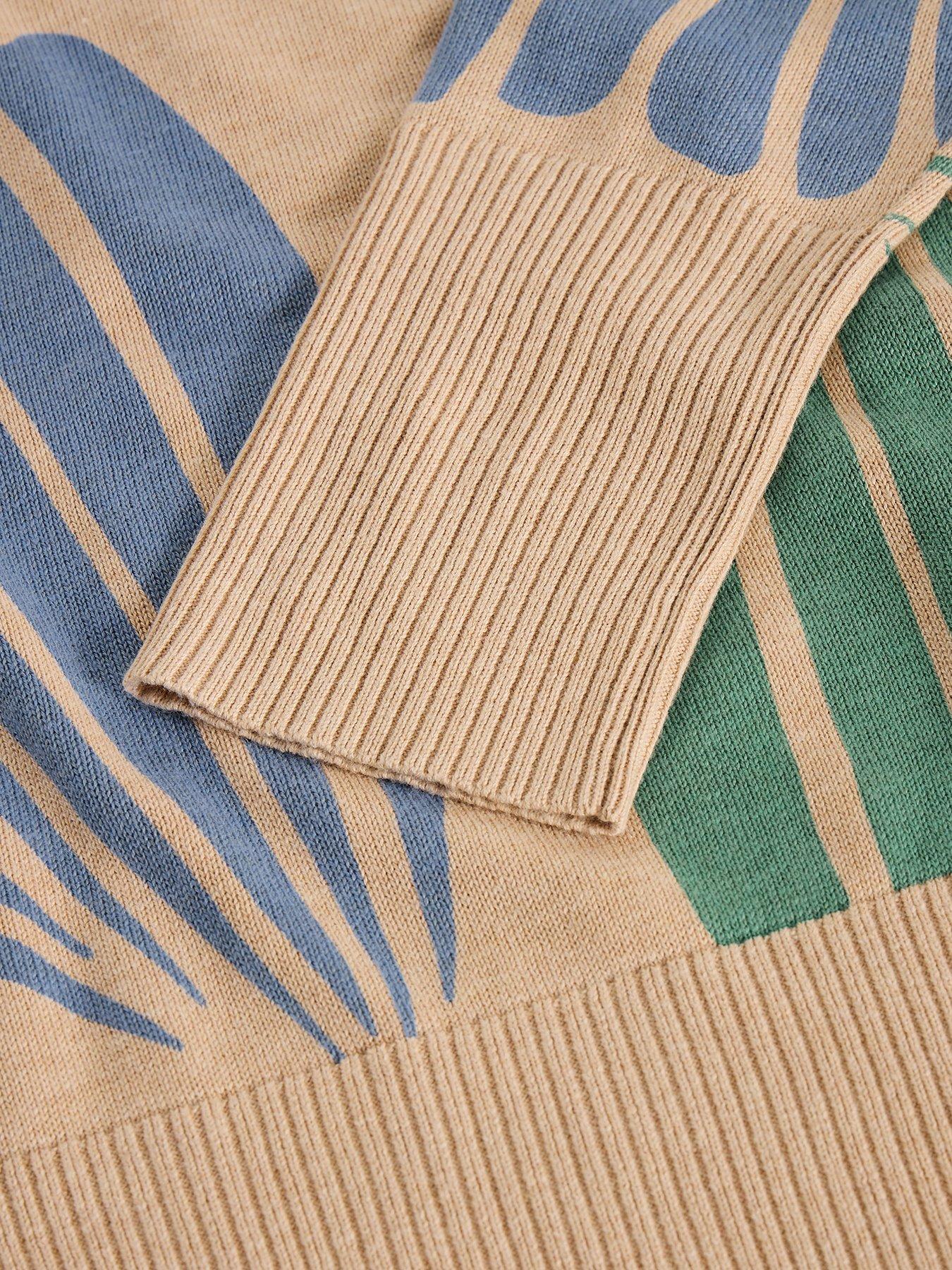  image of white-stuff-olive-print-jumper