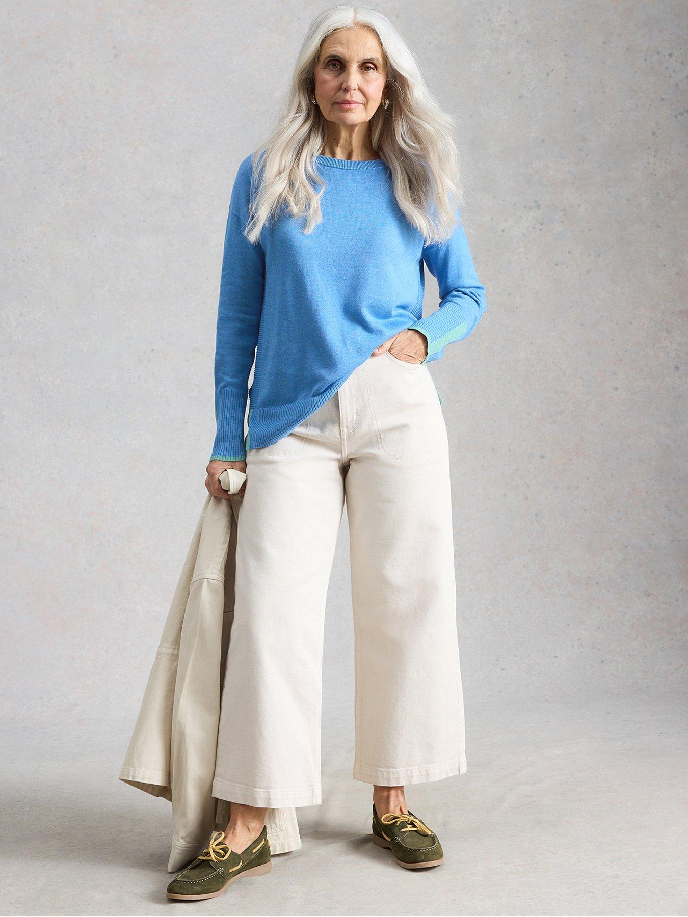 front image of white-stuff-olive-jumper-blue