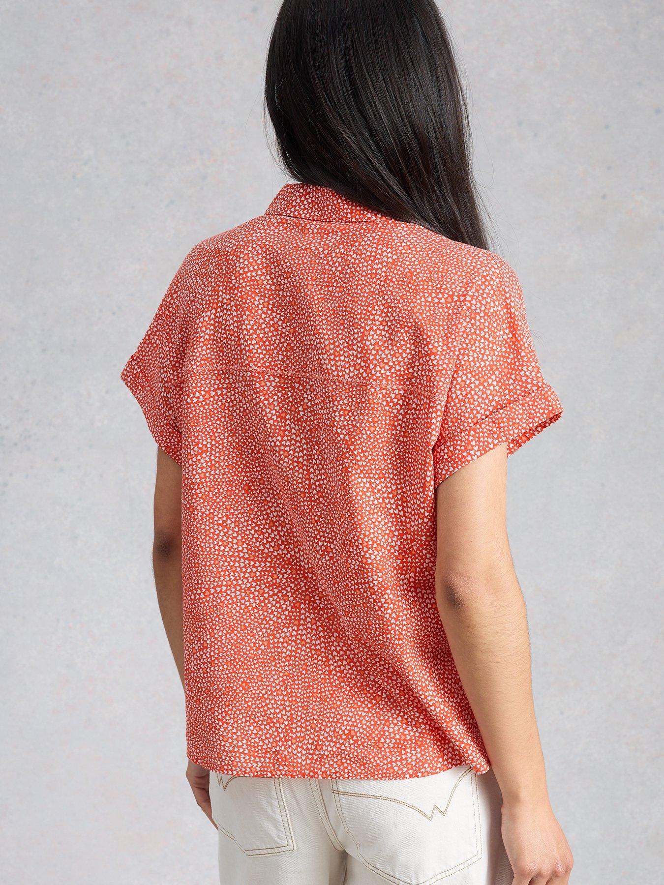  image of white-stuff-orla-button-through-shirt-red