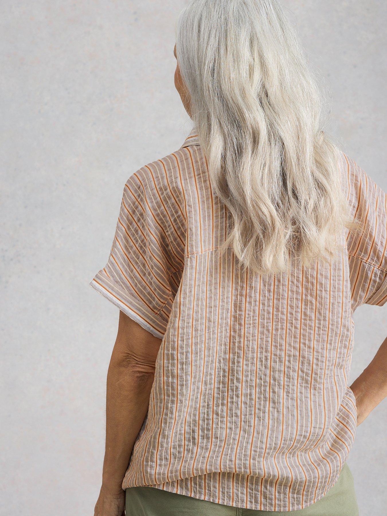 Image 2 of 6 of White Stuff Orla Pop Over Shirt - Beige
