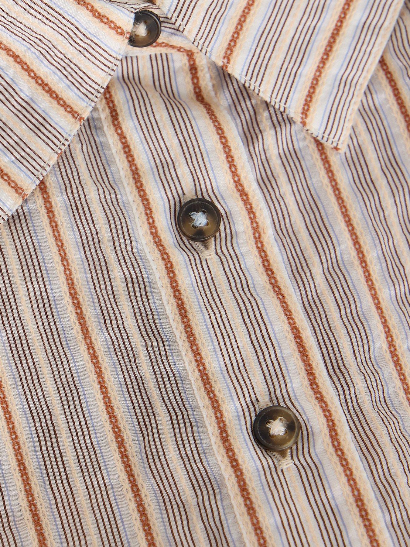 Image 6 of 6 of White Stuff Orla Pop Over Shirt - Beige